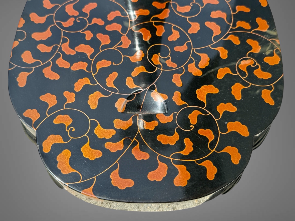 Katanakake en bois laqué et coquille d’oeuf - Période Edo (1603-1868).-photo-7
