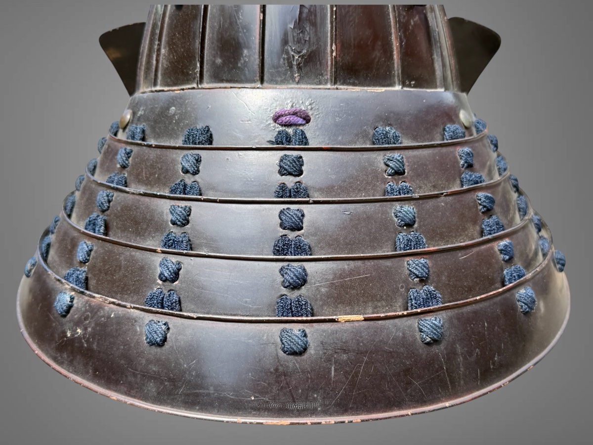 Ensemble Kabuto et Mempo d’un samouraï du clan Yui - Période Edo (1603-1868).-photo-5