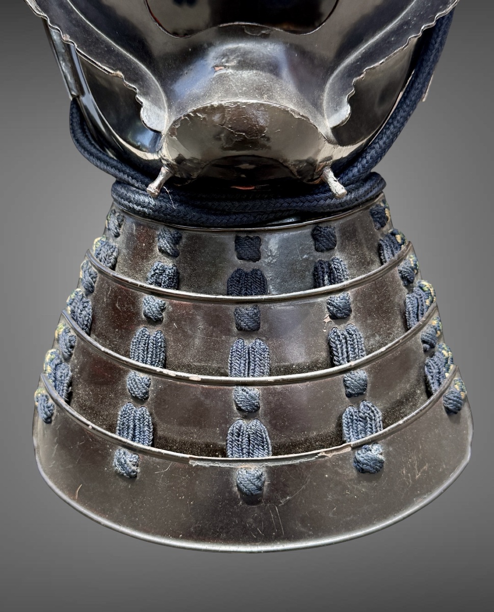 Ensemble Kabuto et Mempo d’un samouraï du clan Yui - Période Edo (1603-1868).-photo-8
