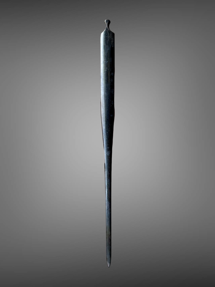 Shakudo Kogai Decorated With A Plum Blossom Branch, With Nbthk Certificate - Edo.-photo-1