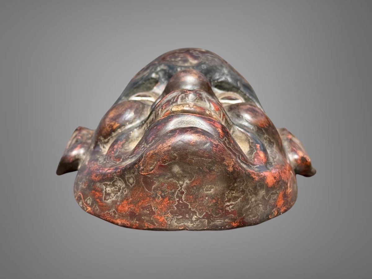 Lacquered Papier-mâché Noh Theater Mask - Edo Period (1603-1868).-photo-6