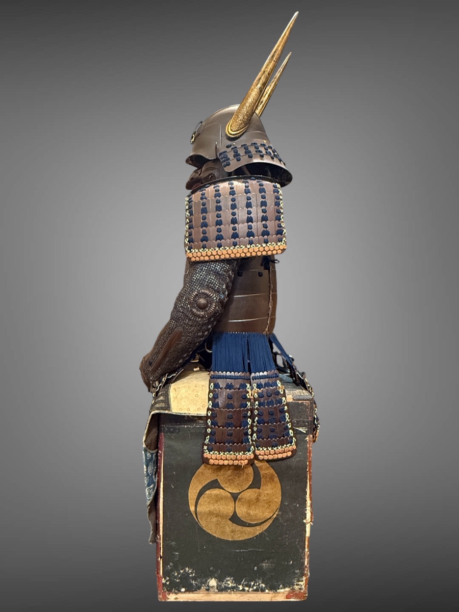 Armure Complète De Samuraï de type Owari Gusoku- Période Edo (1603-1868).-photo-3