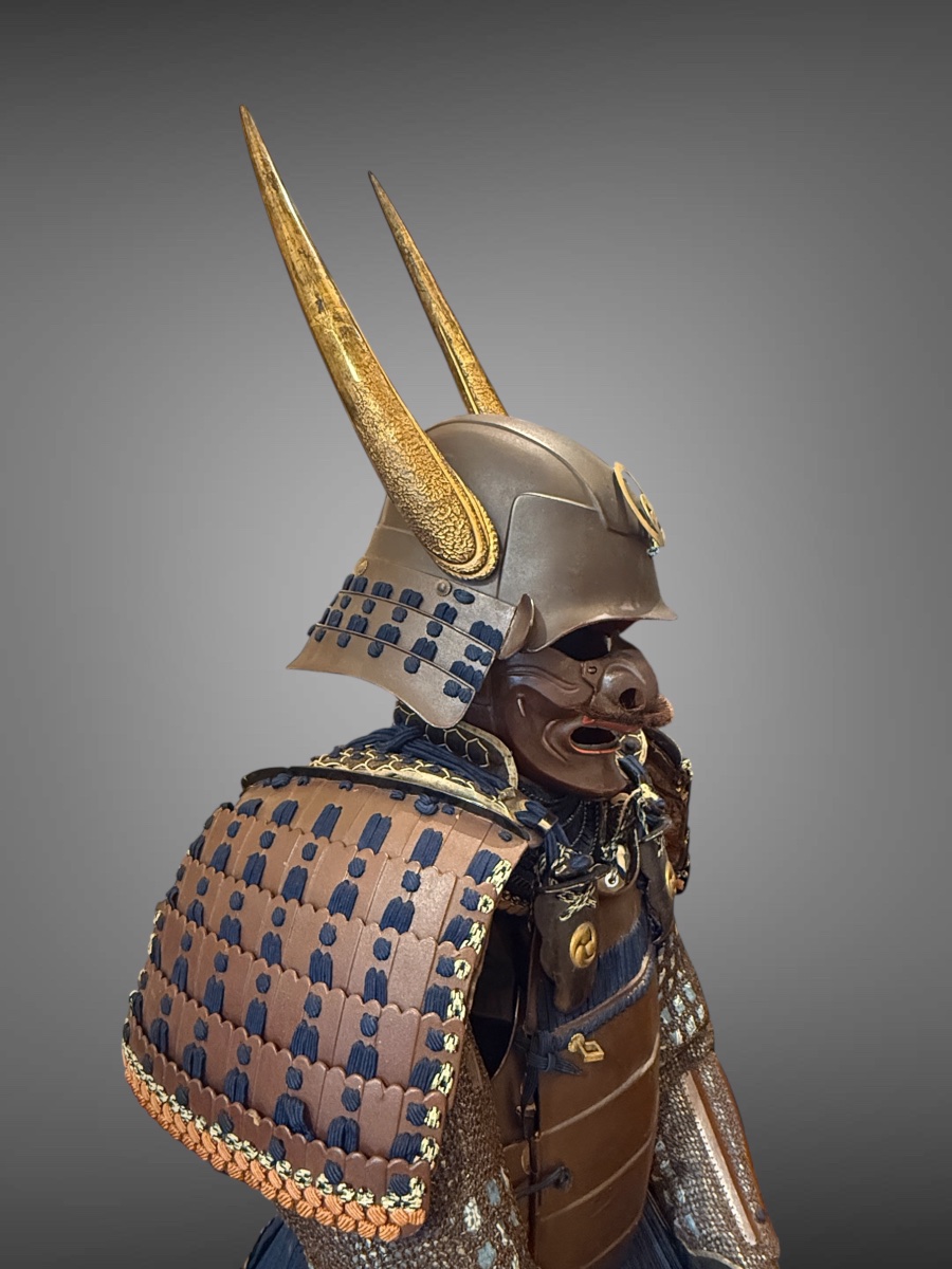 Armure Complète De Samuraï de type Owari Gusoku- Période Edo (1603-1868).-photo-4