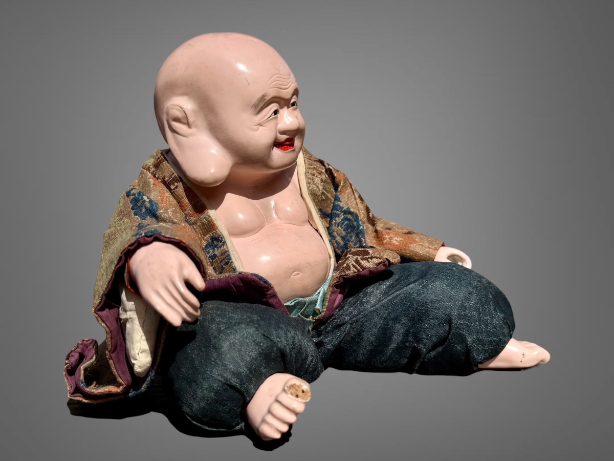 Musha Ningyô Doll Depicting The God Hotei - Edo Period (1603–1868).