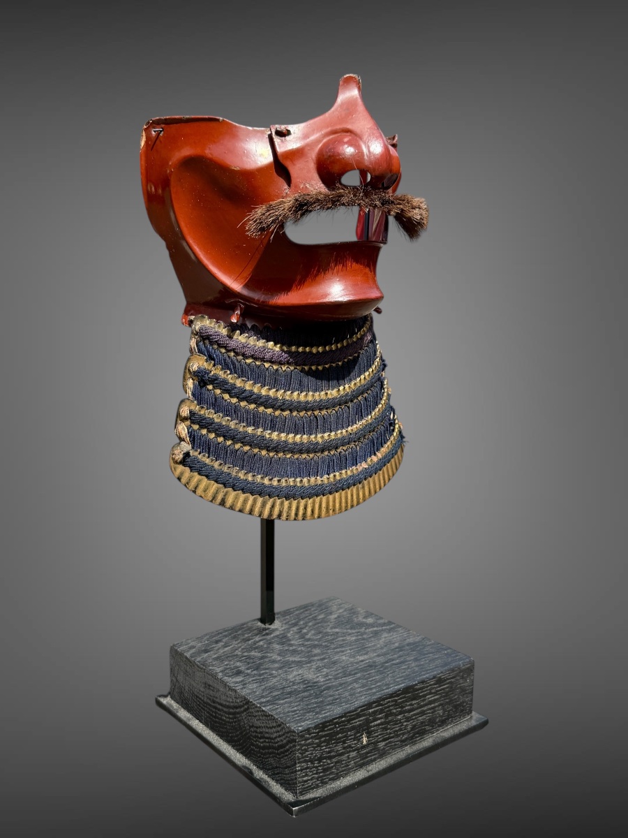 Demi Masque De Samuraï Mempo - Période Edo (1603-1868).-photo-2