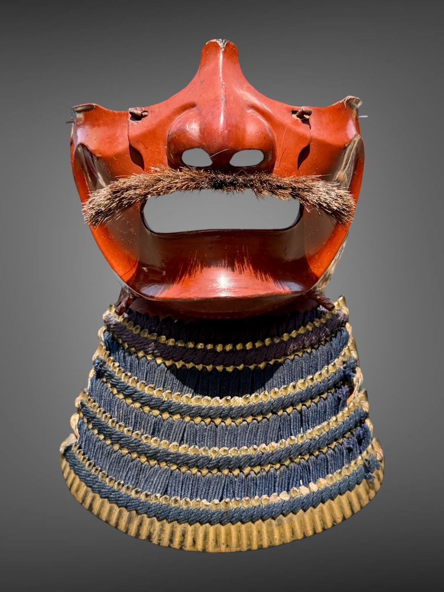 Demi Masque De Samuraï Mempo - Période Edo (1603-1868).-photo-1