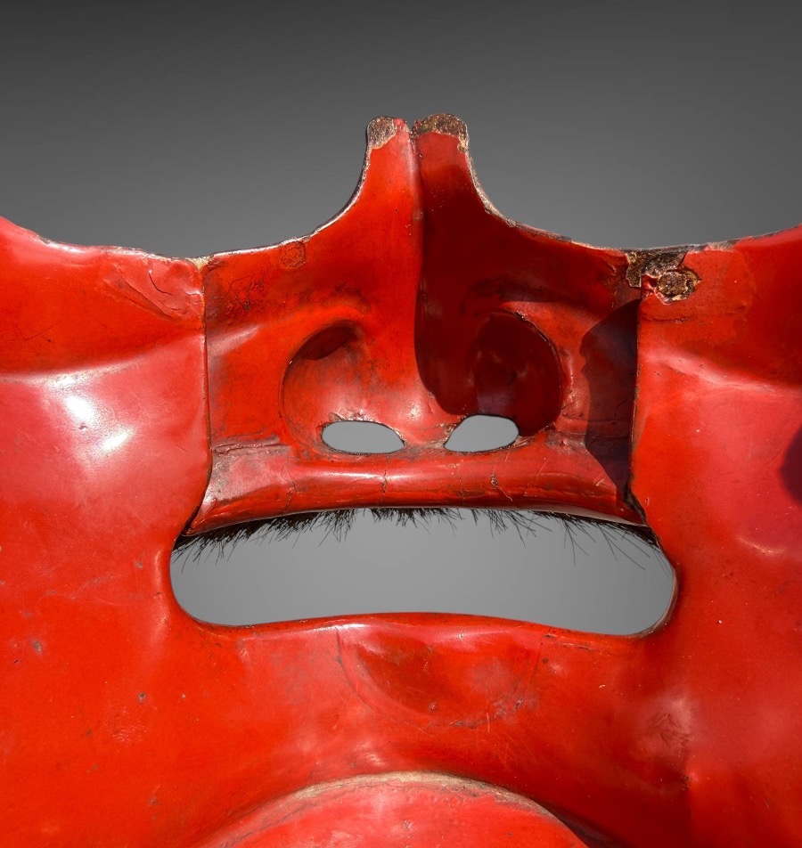 Demi Masque De Samuraï Mempo - Période Edo (1603-1868).-photo-6