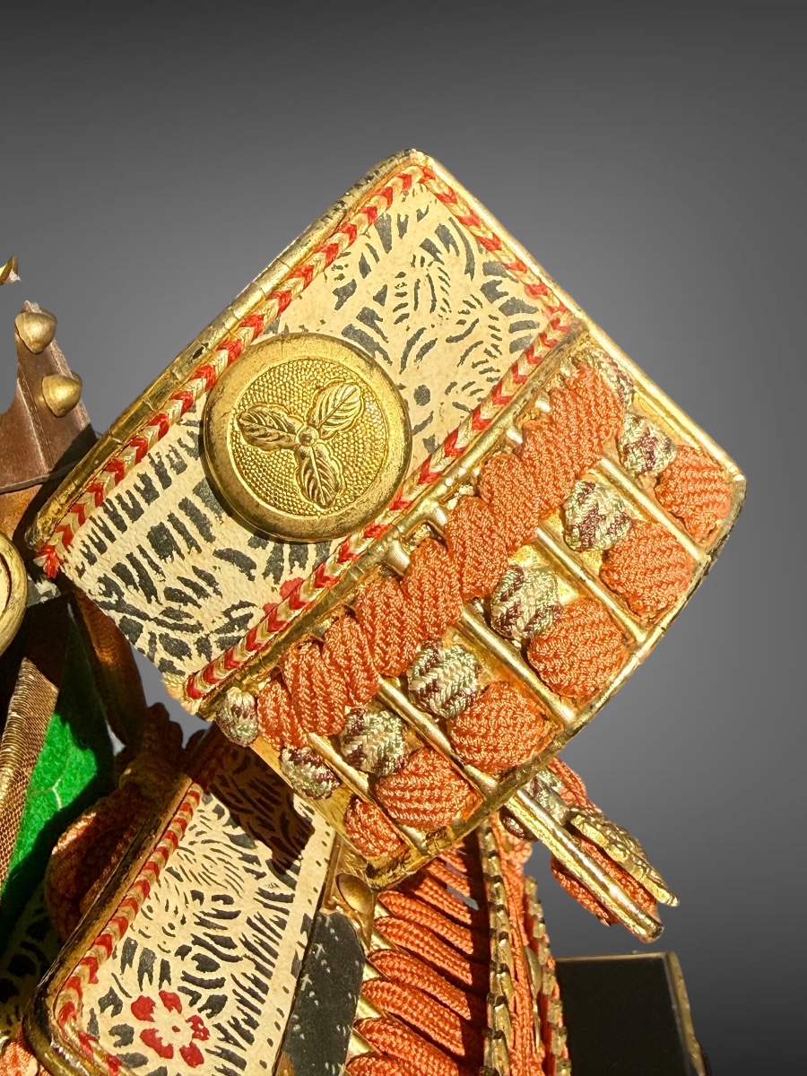 Poupée Musha Ningyô Figurant un armure miniature de Samuraï - Période Meiji (1868 - 1912).-photo-7