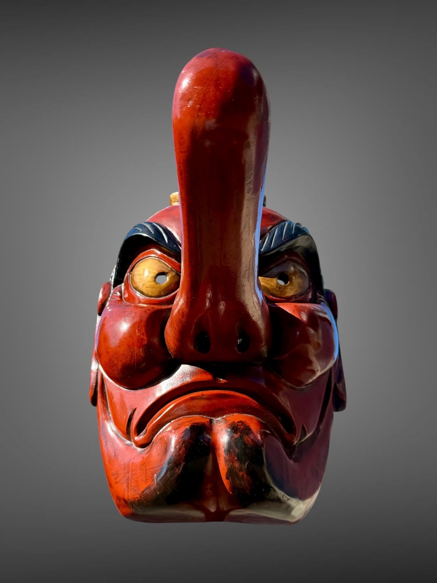 Large, Highly Decorative Tengu Mask—showa Period (1912–1989). -photo-3