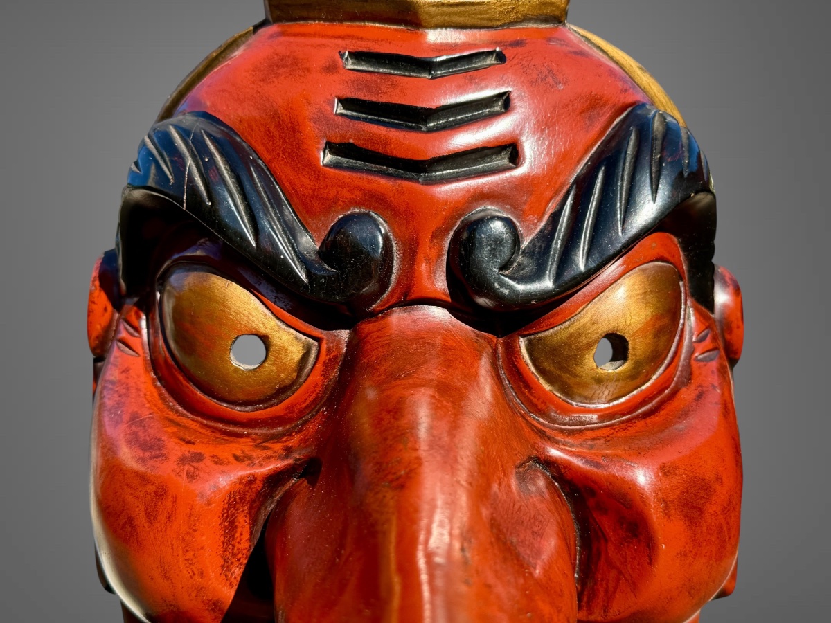 Large, Highly Decorative Tengu Mask—showa Period (1912–1989). -photo-6