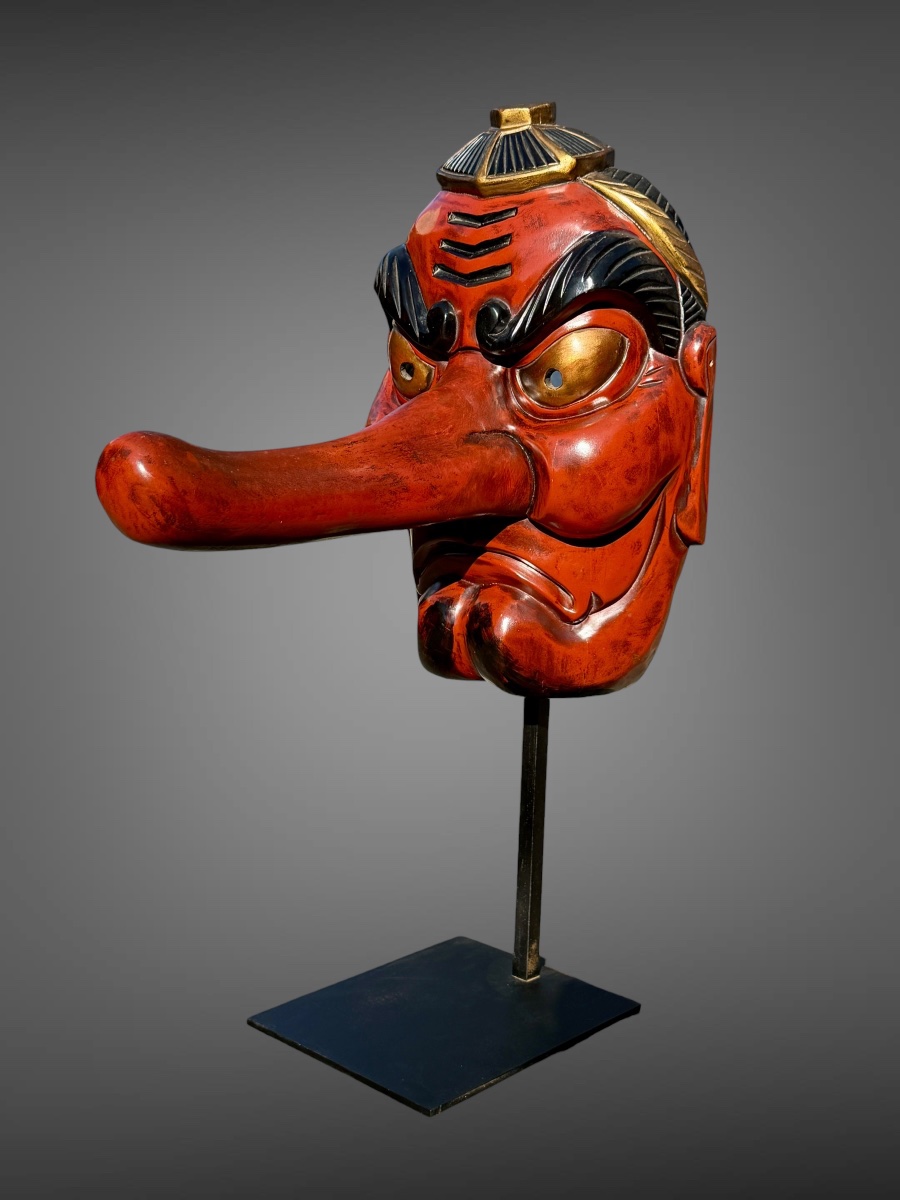 Large, Highly Decorative Tengu Mask—showa Period (1912–1989). 