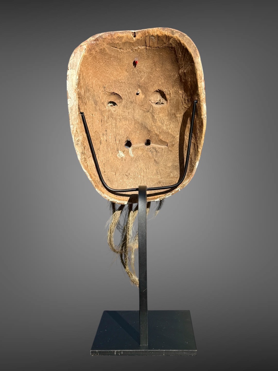 Masque De Théâtre Nô figurant un vieillard - Période Edo (1603-1868). -photo-4