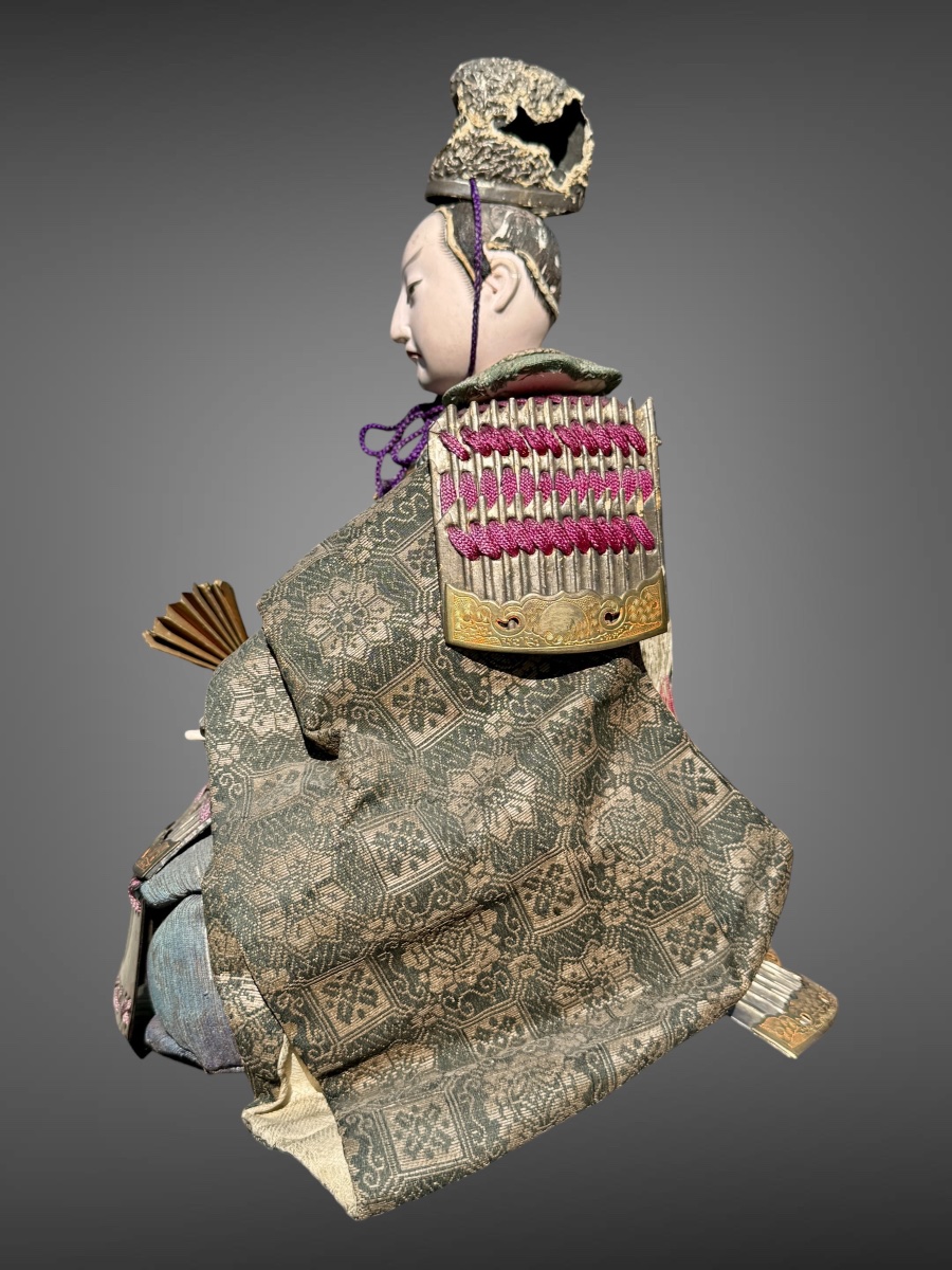 Poupées Musha Ningyô Figurant le chef des armees- Période Meiji (1868 - 1912).-photo-3
