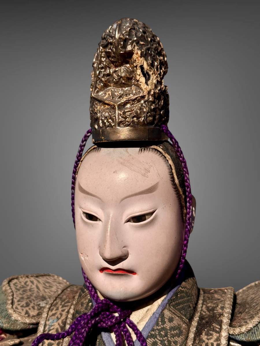Poupées Musha Ningyô Figurant le chef des armees- Période Meiji (1868 - 1912).-photo-3