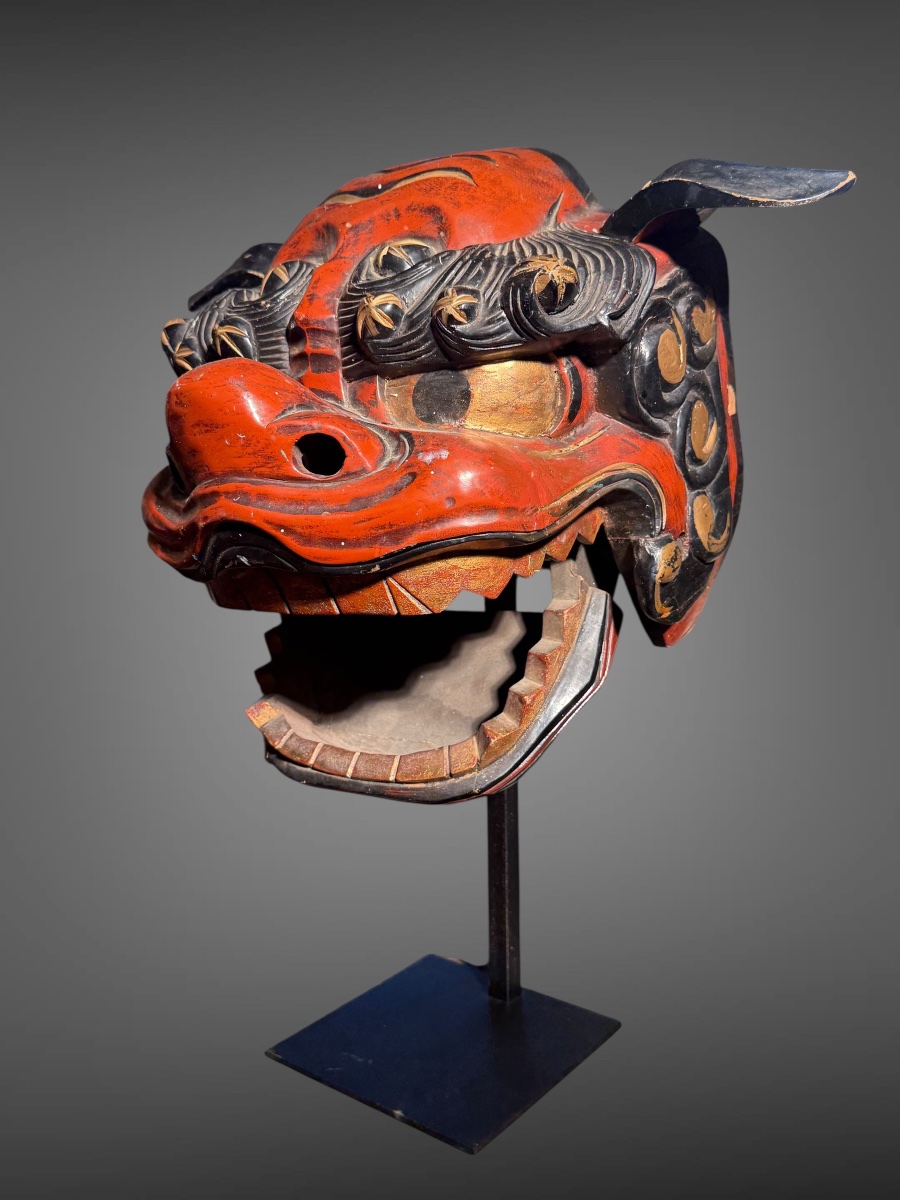 Shishi-mai Mask - Meiji Period (1868–1912). 