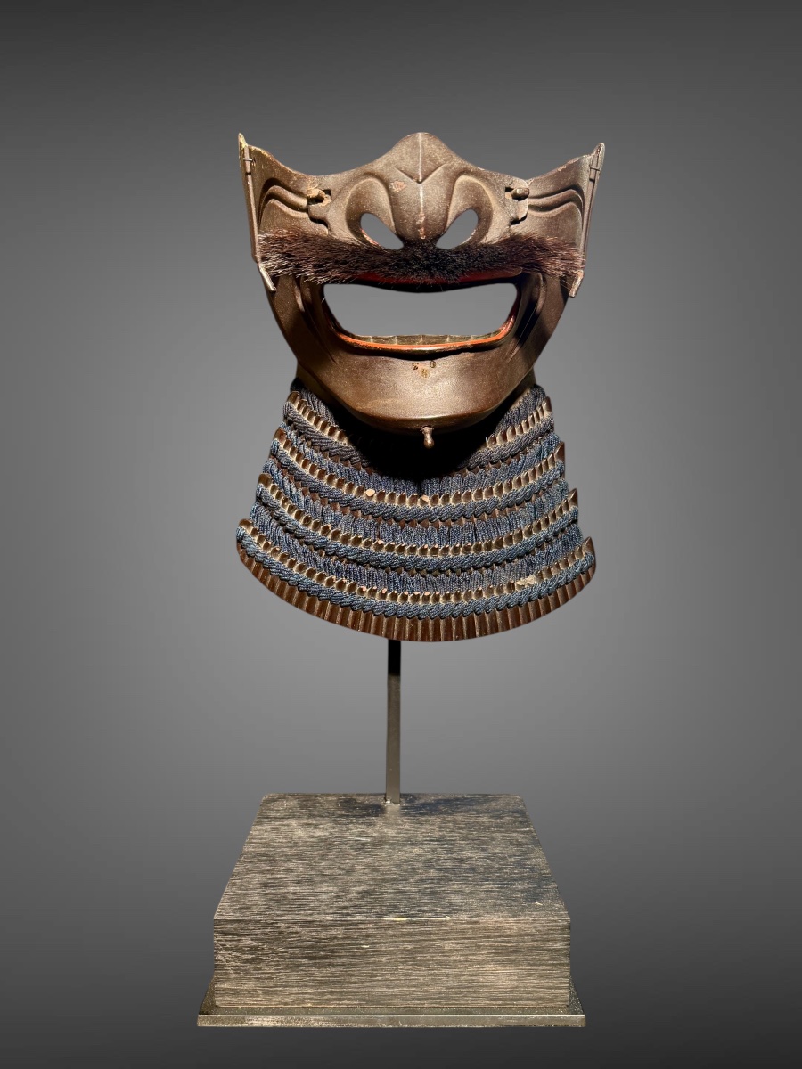 Demi Masque De Samuraï Mempo - Période Edo (1603-1868).-photo-3
