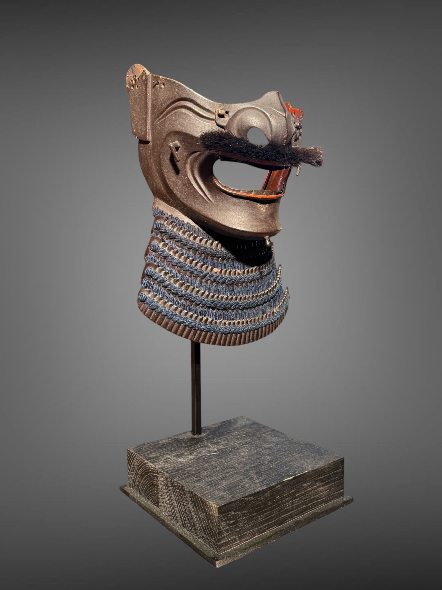 Demi Masque De Samuraï Mempo - Période Edo (1603-1868).-photo-4