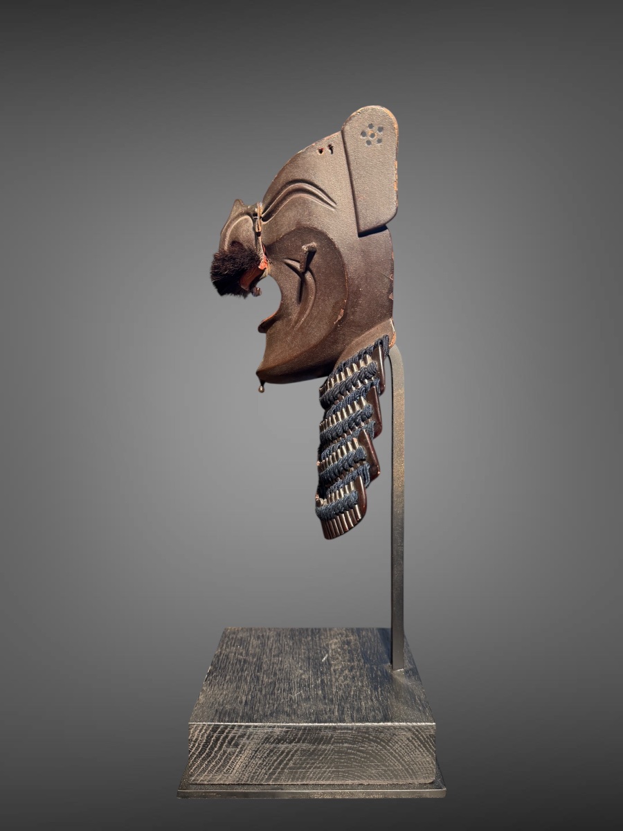 Demi Masque De Samuraï Mempo - Période Edo (1603-1868).-photo-1