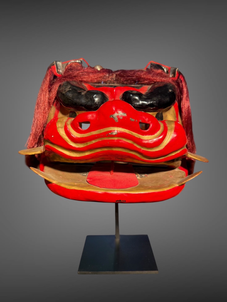 Small Shishi-mai Mask - Showa Period (1926–1989). -photo-3