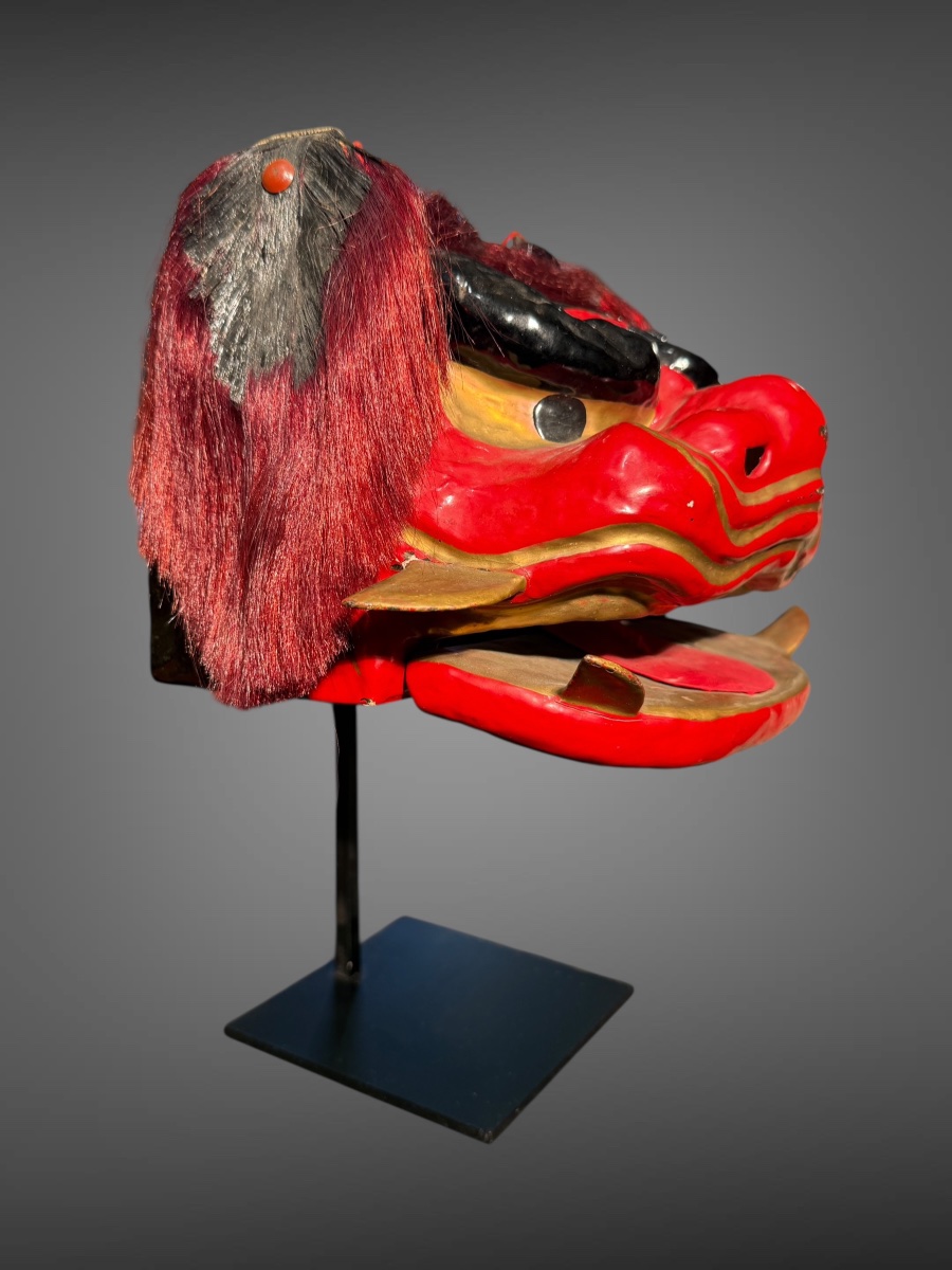 Small Shishi-mai Mask - Showa Period (1926–1989). -photo-4