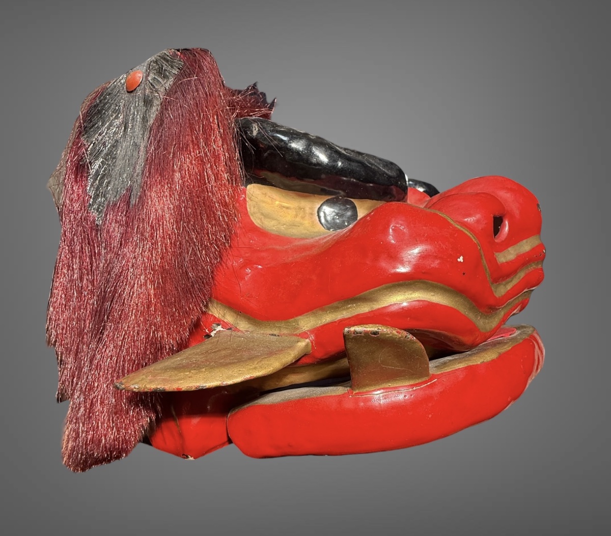 Small Shishi-mai Mask - Showa Period (1926–1989). -photo-4