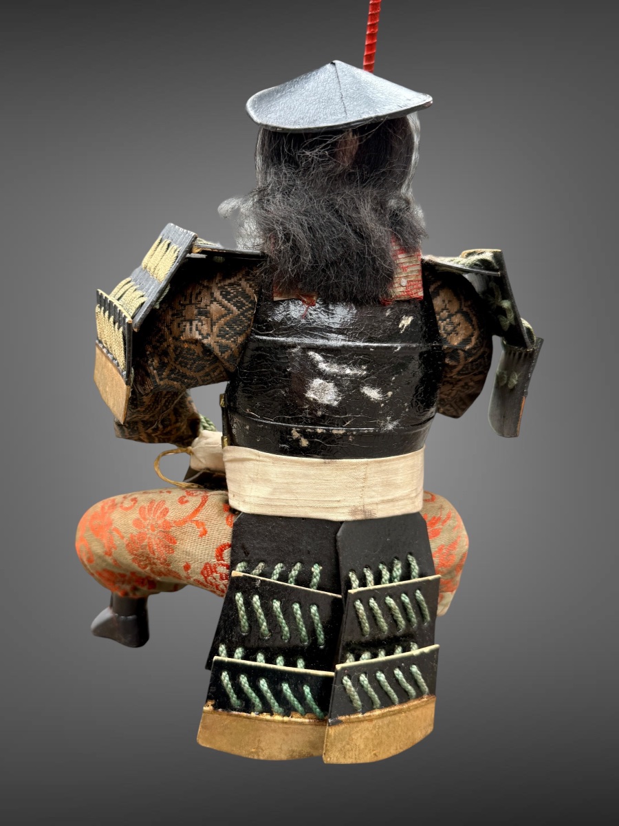 Poupées Musha Ningyô figurant un écuyer - Période Meiji (1868 - 1912). -photo-4