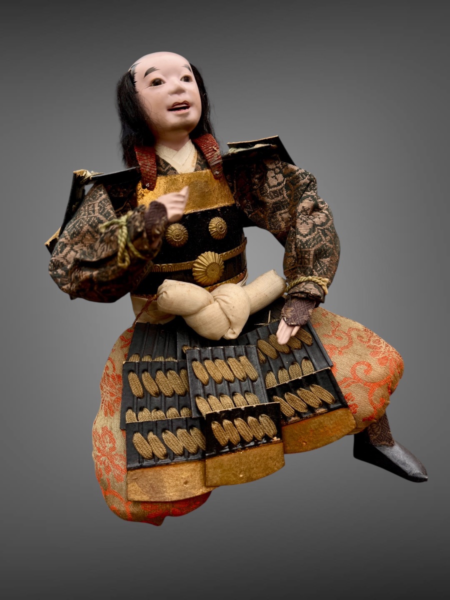 Poupées Musha Ningyô figurant un écuyer - Période Meiji (1868 - 1912). -photo-8