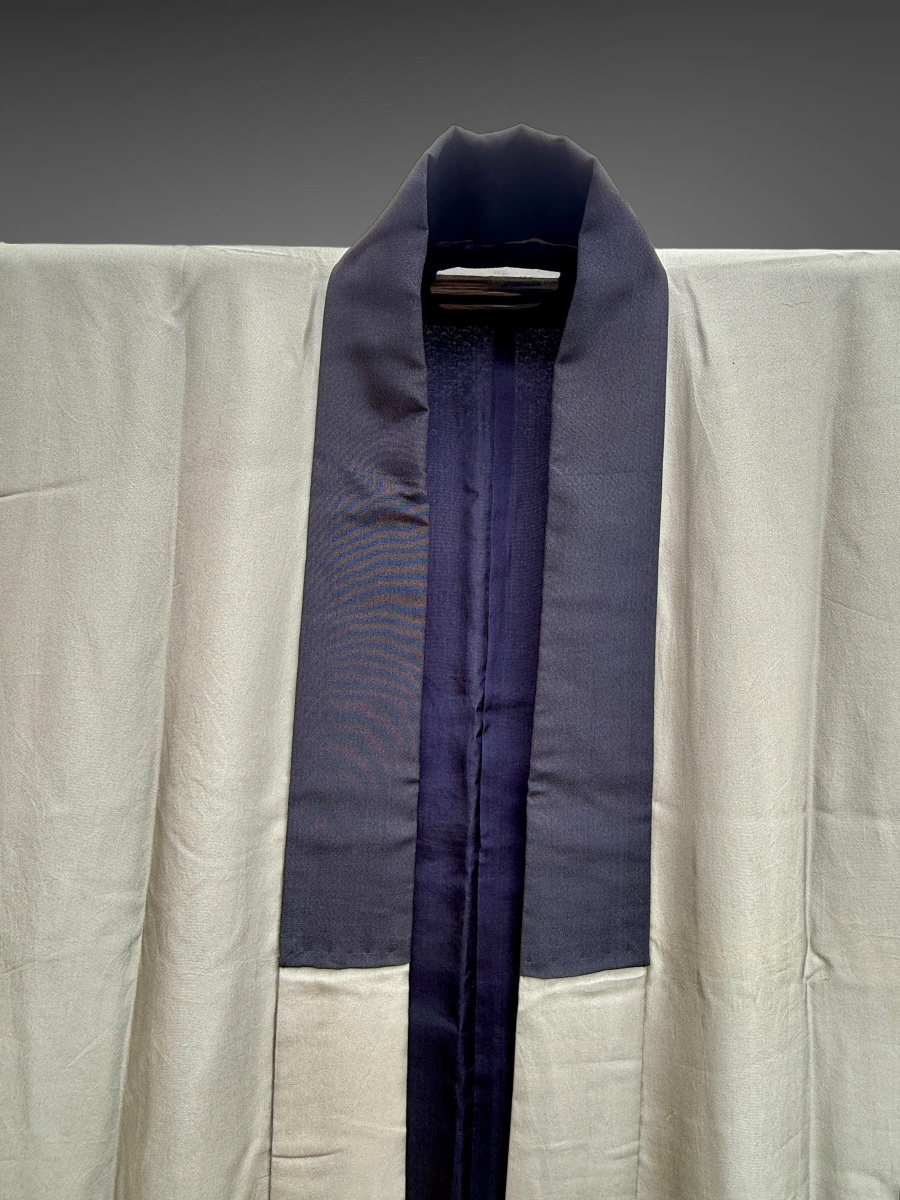 Silk Kimono Decorated With A Dragon In Front Of Mount Fuji—showa Period (1912–1989).-photo-1
