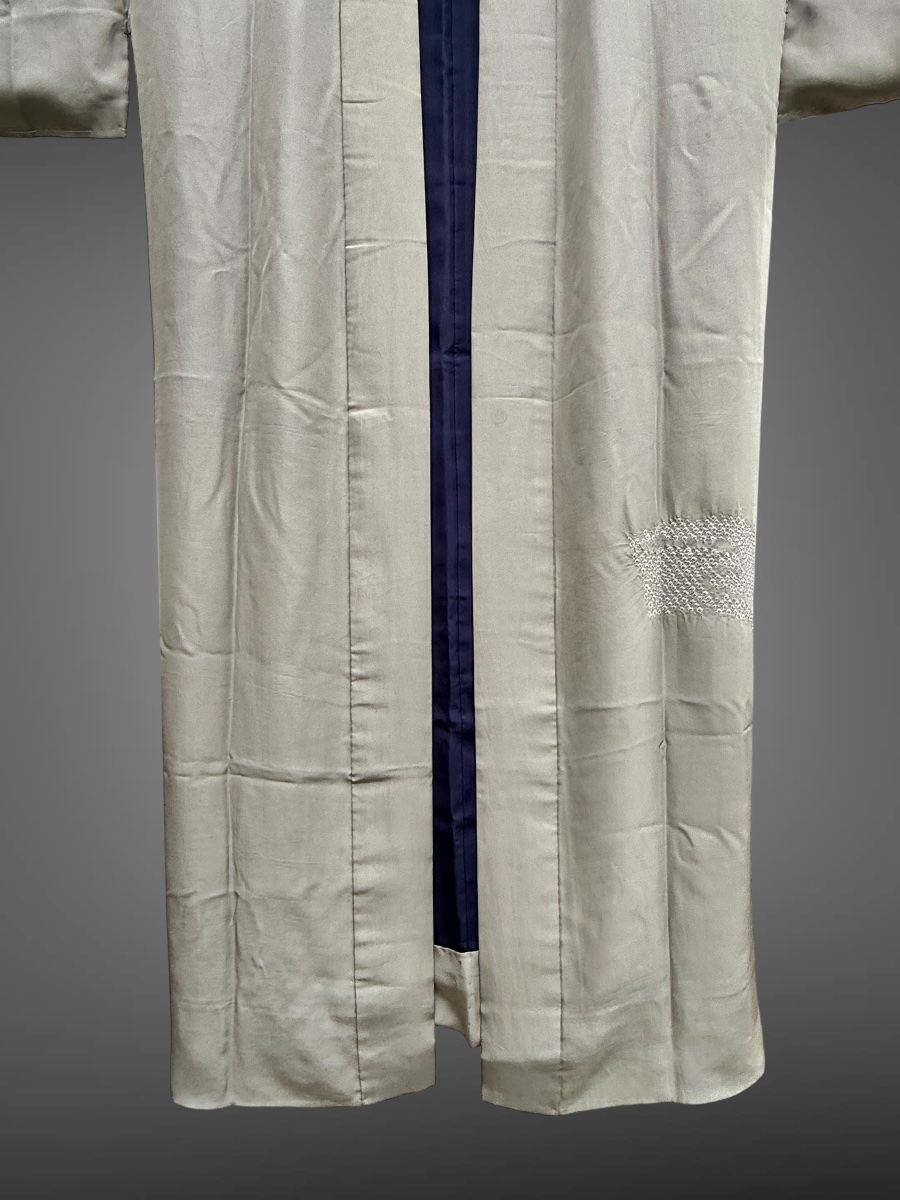Silk Kimono Decorated With A Dragon In Front Of Mount Fuji—showa Period (1912–1989).-photo-2