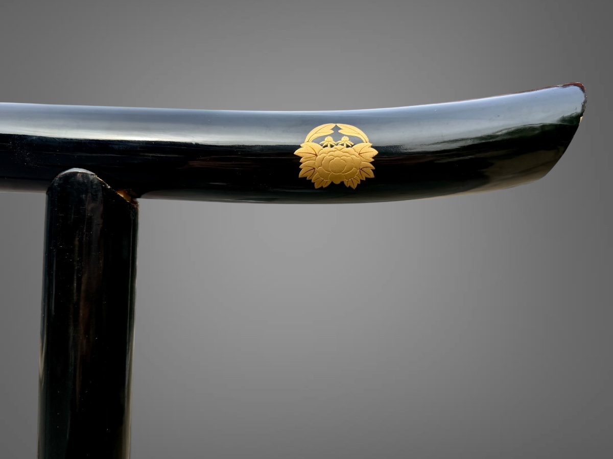 Lacquered Wood Kimonokake - Width: 181 Cm - Meiji Period (1868-1912).-photo-2