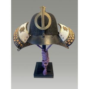 Casque De Samouraï , Kabuto De Type Koboshi 62 Lamelles 1364 Picots Periode fin Edo