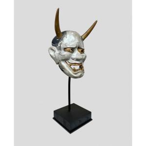 Masque De Théâtre Nô Figurant Hannya - Période Edo. 