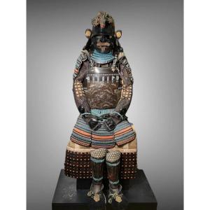 Complete Samurai Kabuto Zunari Armor From The Mid Edo Period (1603-1868).