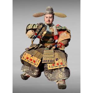 Musha Ningyô Doll Depicting A Samurai - Meiji Period (1868 - 1912).