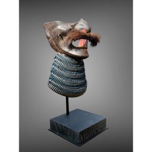 Half Samurai Mempo Mask - Edo Period (1603-1868).