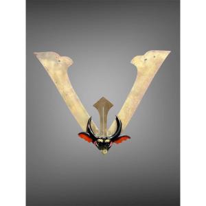 Large Maedate Decorated With An Oni Head - Edo Period (1603 - 1868).