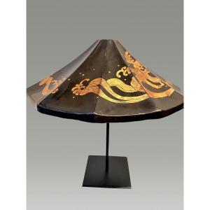 Conical Samurai Jingasa Fujisangata Representing Mt Fuji Mid Edo Period