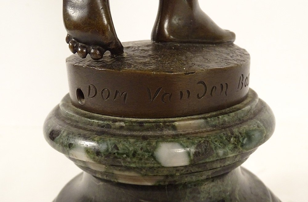 Bronze Sculpture Naked Woman Eve Serpent Jardin Eden Van Den Bossche Nineteenth-photo-5