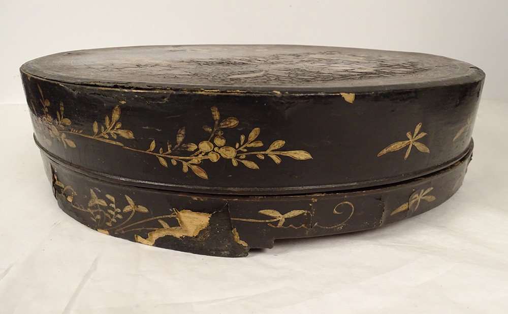 Lacquered Wood Box Porcelain Hors d'Oeuvre Service China Napiii Nineteenth-photo-4