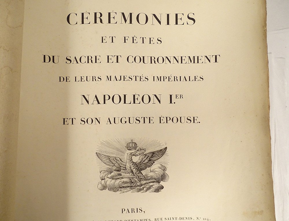 Cérémonies Fêtes Sacre Couronnement Napoléon Ier Gravures Paris Bance 1806-photo-3