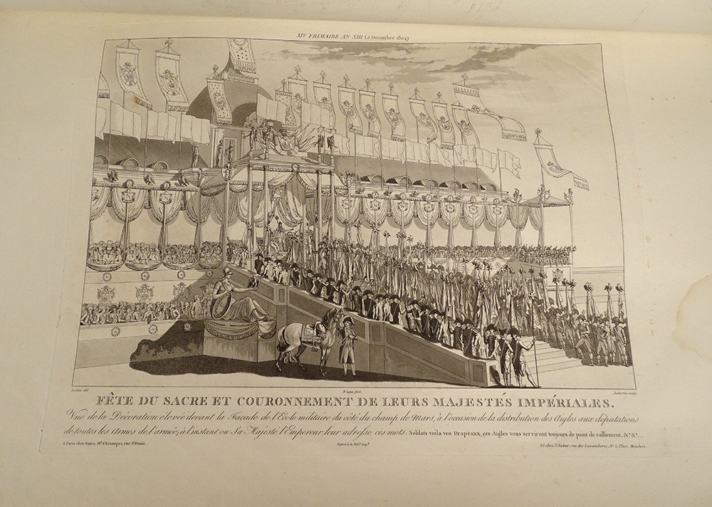 Cérémonies Fêtes Sacre Couronnement Napoléon Ier Gravures Paris Bance 1806-photo-6
