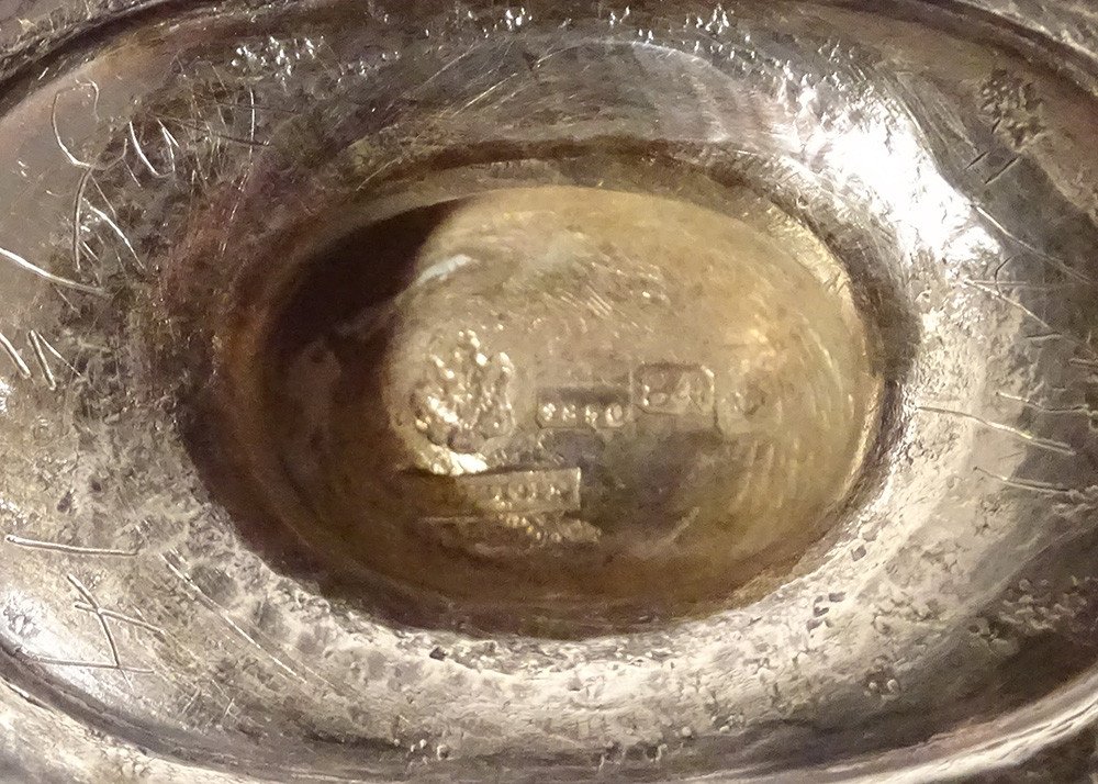 Panier Coupe Argent Massif Russe Moscou 1850 142gr XIXème Siècle-photo-2