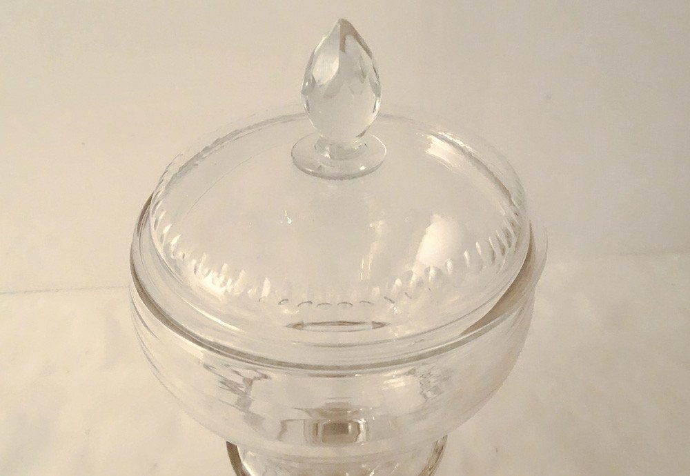 Grand Drageoir Coupe Bonbonnière Cristal Baccarat XIXème Siècle-photo-2