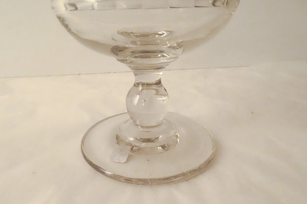 Grand Drageoir Coupe Bonbonnière Cristal Baccarat XIXème Siècle-photo-1