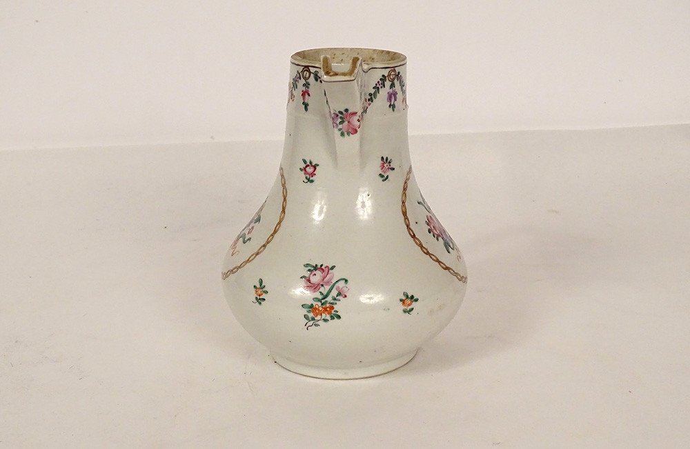 Petite Verseuse Porcelaine Compagnie Des Indes Fleurs Guirlandes XVIIIème-photo-2