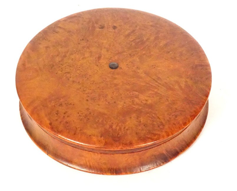 Snuffbox Round Box Amboyna Tortoiseshell Collection Max Descaves 1848 19th