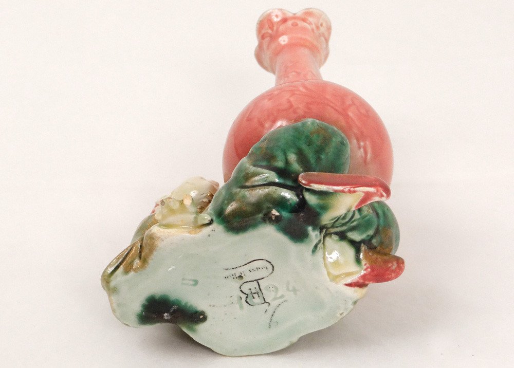 Vase Soliflore Porcelaine Choisy-le-roi HB Boulenger Enfant Chinois XIXème-photo-2