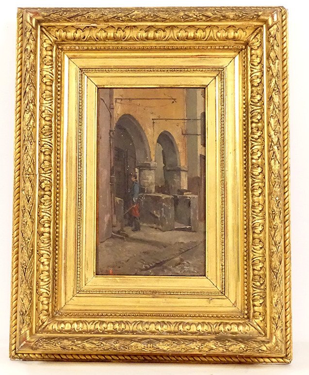 Peinture à l'huile 10x10 cm - Hérisson Henry - Léonie & France
