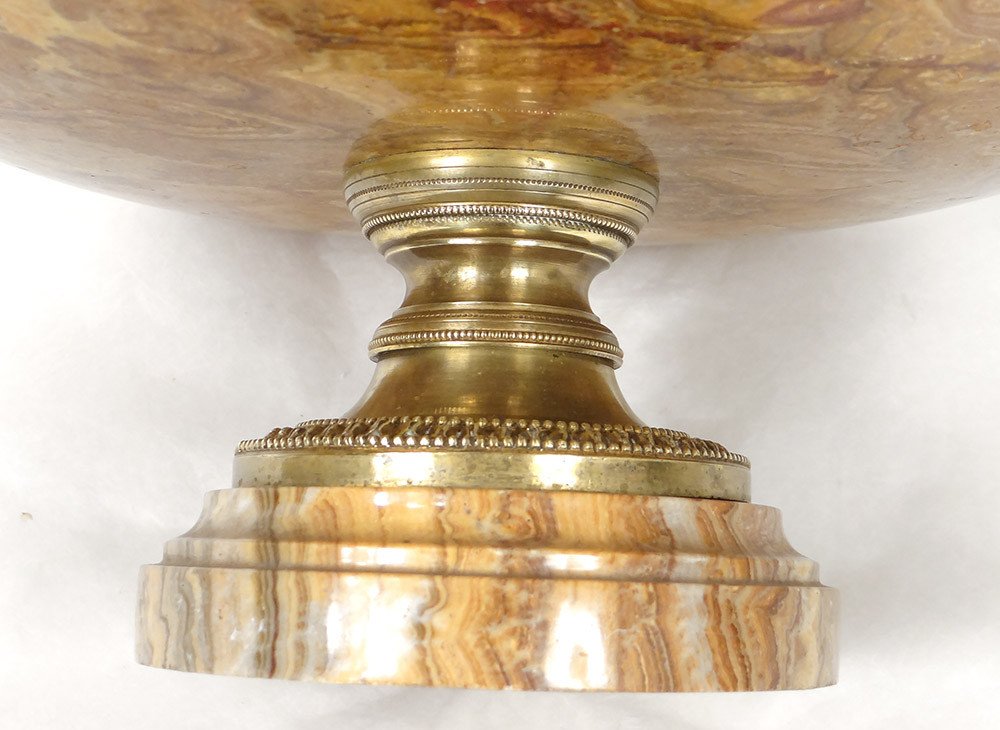 Decorative Cup Marble Gilt Bronze Cherub Putti Books Napoleon III Nineteenth-photo-5