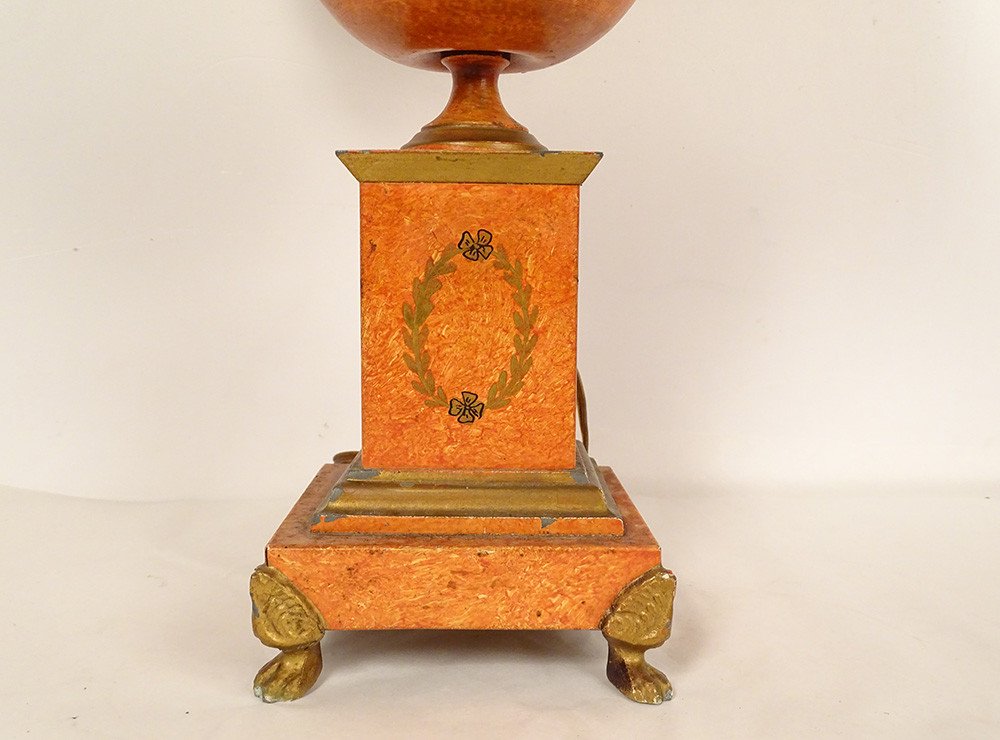 Desk Lamp Painted Sheet Metal Baluster Claw Feet Italy Italy Vintage Twentieth-photo-4